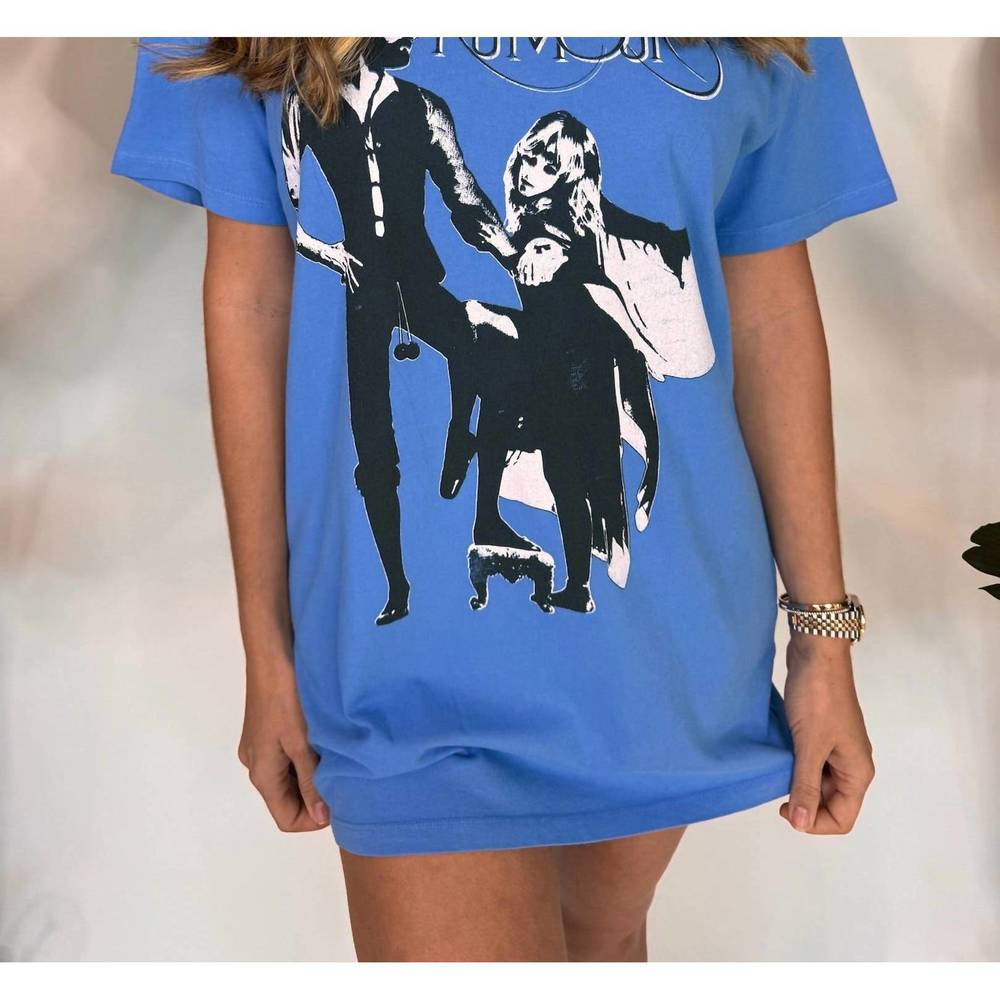 NEW DAYDREAMER fleetwood mac rumors tee dress in azure blue - Picture 5 of 5